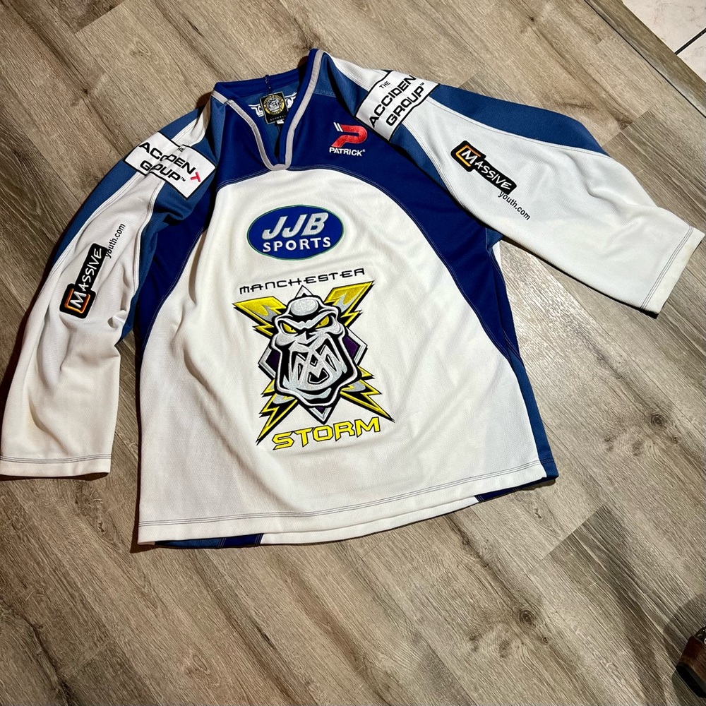 Manchester Storm Hockey Jersey Size XL Shinedog JJB Sports RARE